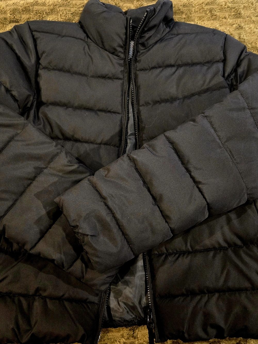 Childrens Place Black Quilted Puffer Jacket